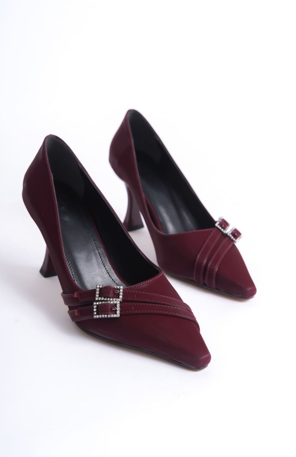 Kadın Bordo Saten Topuklu Ayakkabı TR08MS25C Somersan Giyim | Kadın, Erkek ve Çocuk Moda