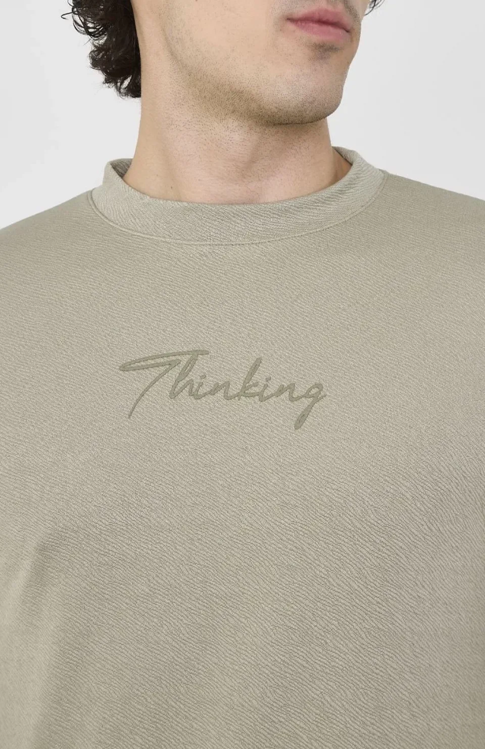 Unisex Bisiklet Yaka Slim fit T-Shirt- Açık Yeşil