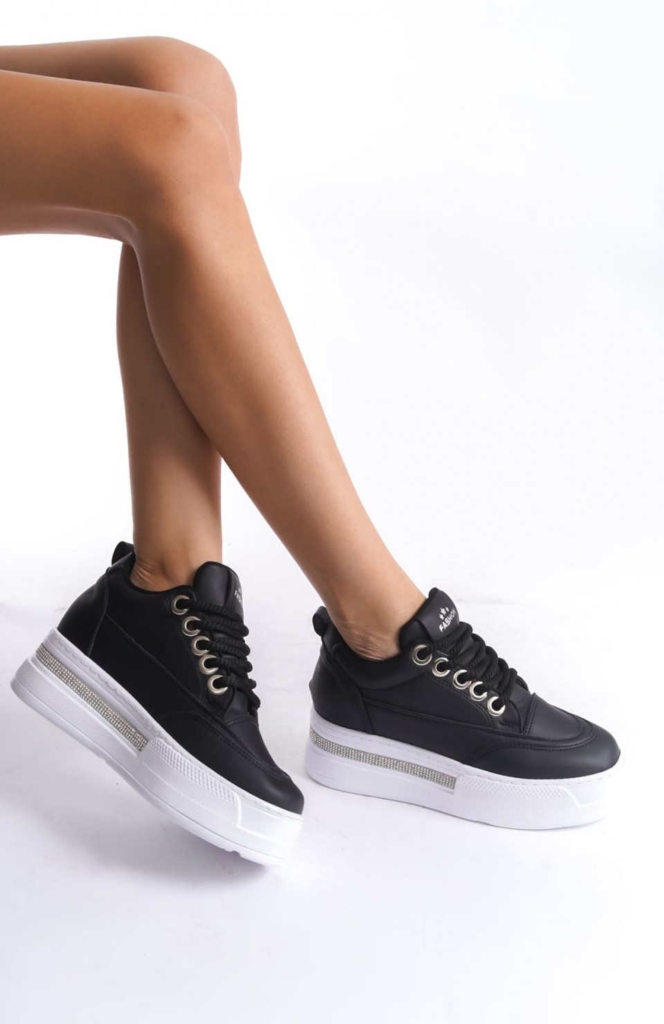 Siyah Kadın Gizli Topuklu Sneaker TR04MS01A Somersan Giyim | Kadın, Erkek ve Çocuk Moda