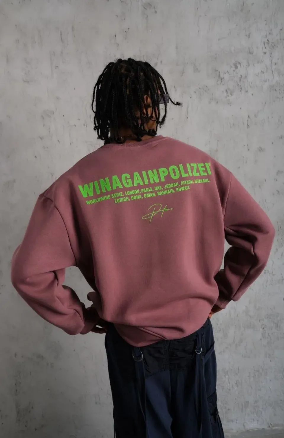 Erkek Baskılı Sweat - Gül Kurusu Somersan Giyim | Kadın, Erkek ve Çocuk Moda