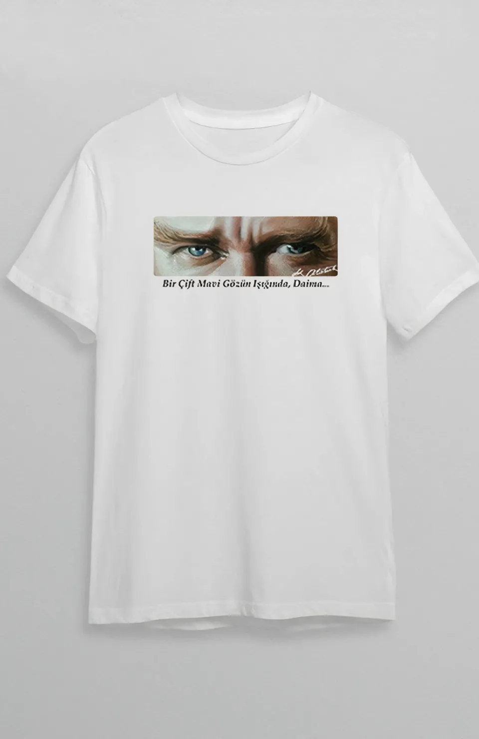 10 Kasım Unisex Atatürk Baskılı T-shirt - Beyaz