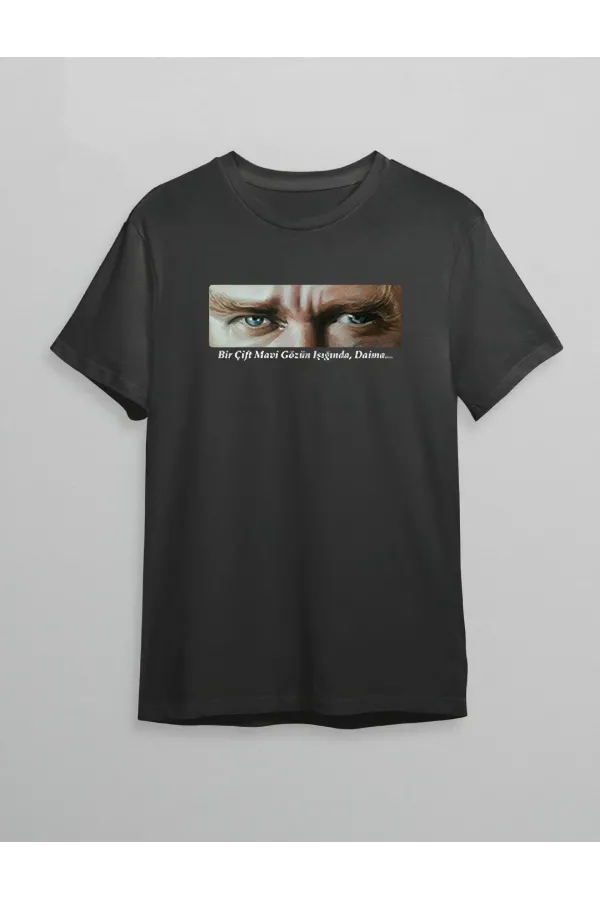 10 Kasım Unisex Atatürk Baskılı T-shirt - Siyah