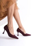 Kadın Bordo Saten Stiletto TR08MS27F Somersan Giyim | Kadın, Erkek ve Çocuk Moda