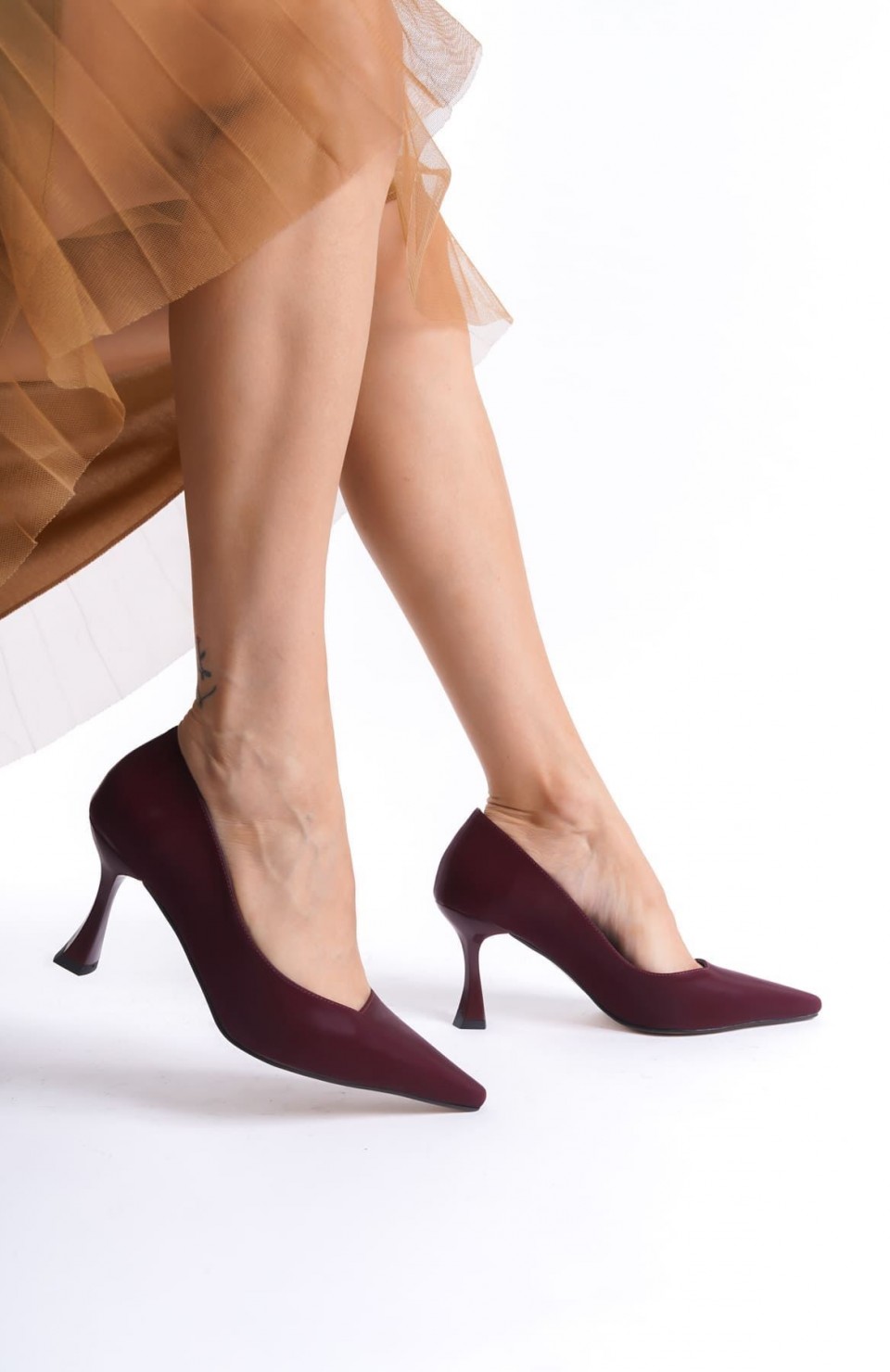Kadın Bordo Saten Stiletto TR08MS27F Somersan Giyim | Kadın, Erkek ve Çocuk Moda