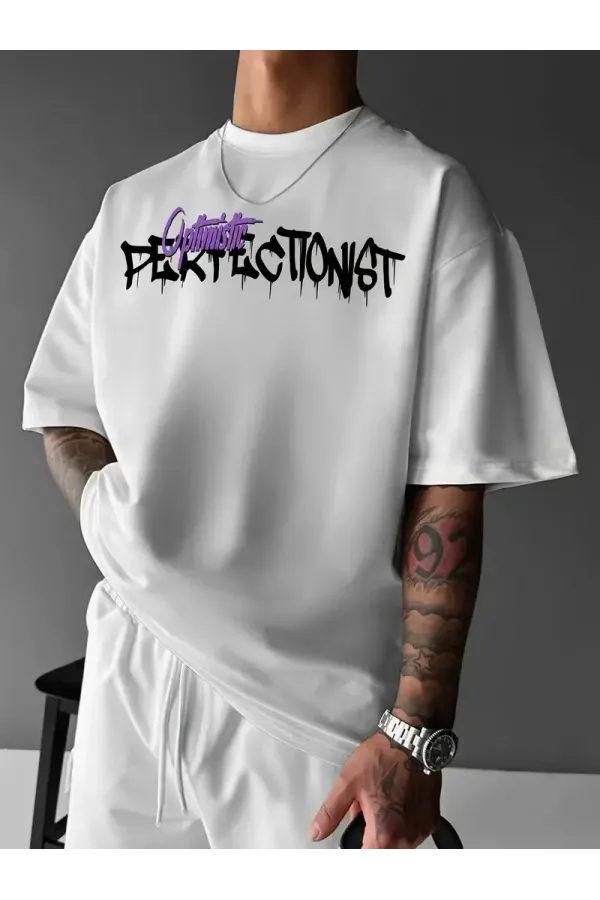 Erkek OversizeGrafik Tişört 