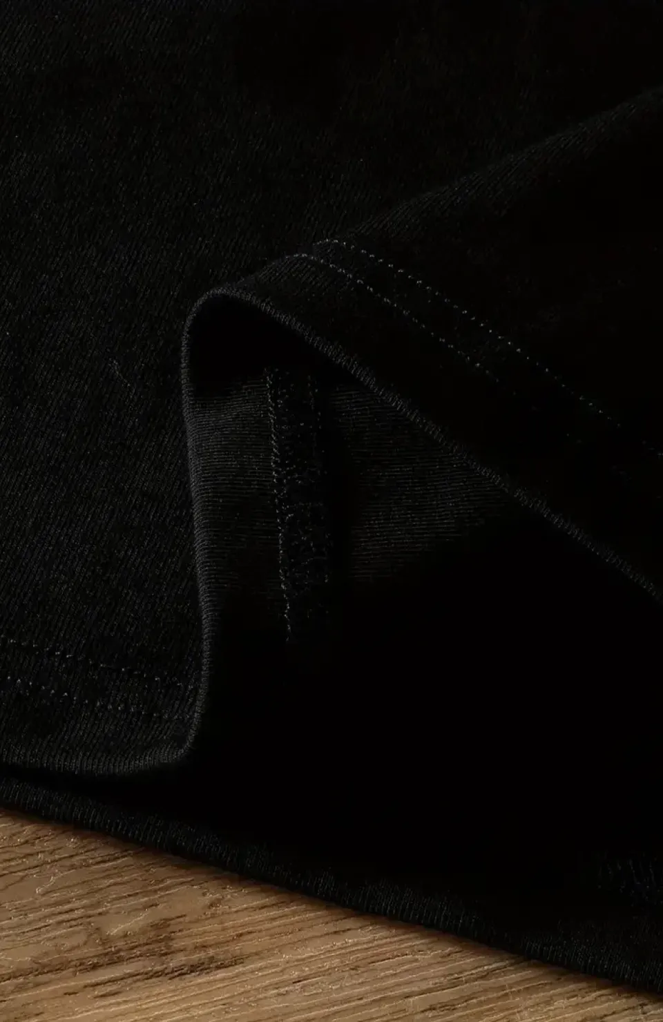 20/1 Penye Compack Ayı Baskılı Oversize Bisiklet Yaka Kısa Kol T-shirt - Siyah