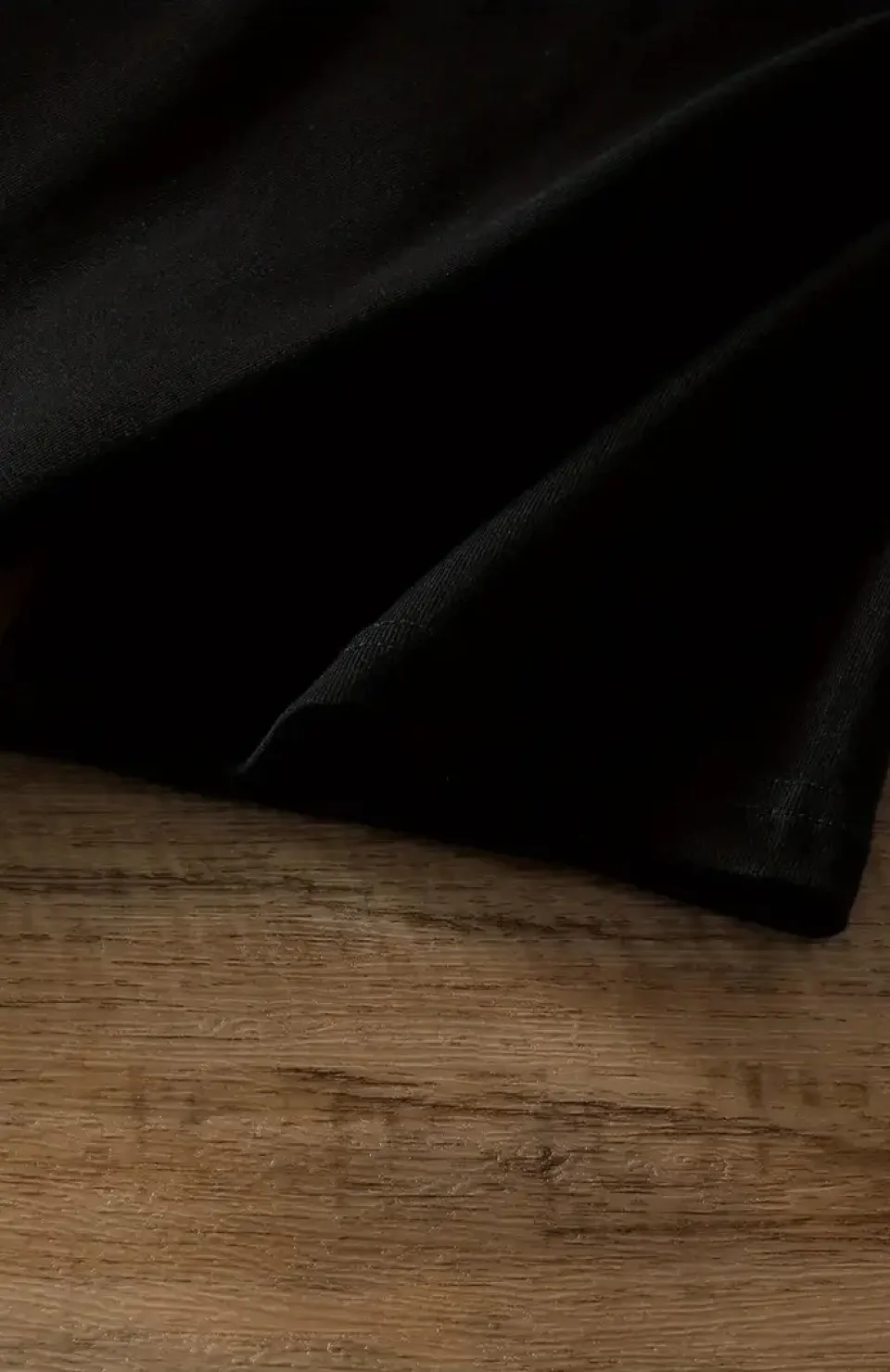 20/1 Penye Compack Ayı Baskılı Oversize Bisiklet Yaka Kısa Kol T-shirt - Siyah