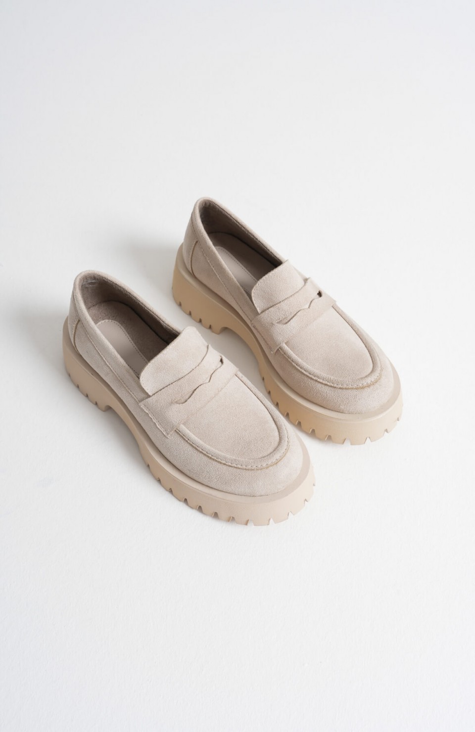 Kadın Günlük Bej Süet Loafer Ayakkabı TR10MS02D Somersan Giyim | Kadın, Erkek ve Çocuk Moda