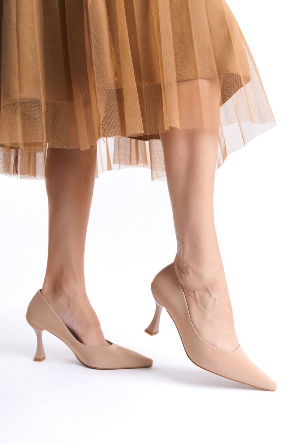 Kadın Nude Saten Stiletto TR08MS27G Somersan Giyim | Kadın, Erkek ve Çocuk Moda