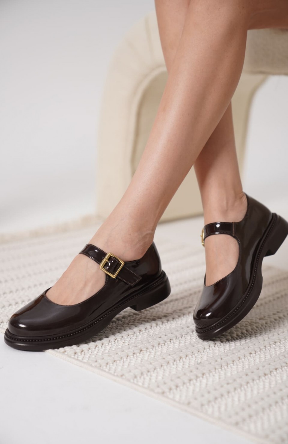 Acı Kahve Rugan Mary Jane Ayakkabı TR09MS01C Somersan Giyim | Kadın, Erkek ve Çocuk Moda