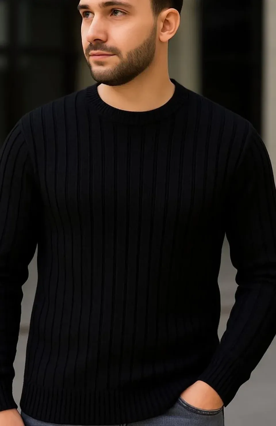 Erkek Fitilli Triko Kazak 3lü Set Gri Haki Siyah Regular Fit Bisiklet Yaka Triko Seti Modeli Kazak Somersan Giyim | Kadın, Erkek ve Çocuk Moda