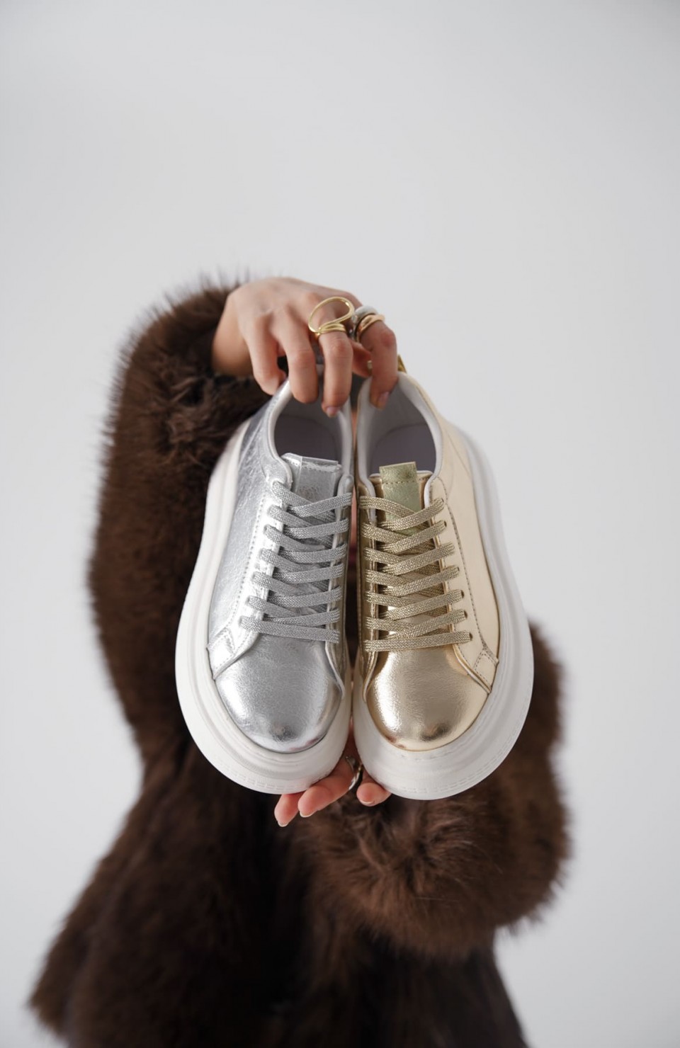 Gümüş Kadın Sneaker TR01MS05B Somersan Giyim | Kadın, Erkek ve Çocuk Moda