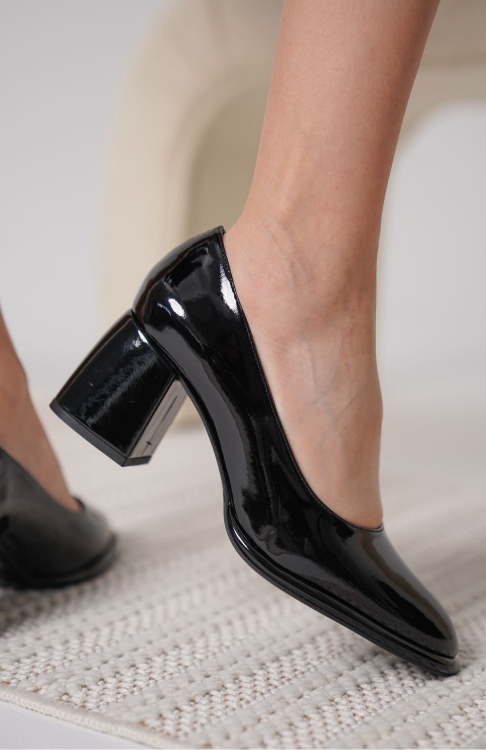 Siyah Rugan Kadın Stiletto TR18MS05A Somersan Giyim | Kadın, Erkek ve Çocuk Moda