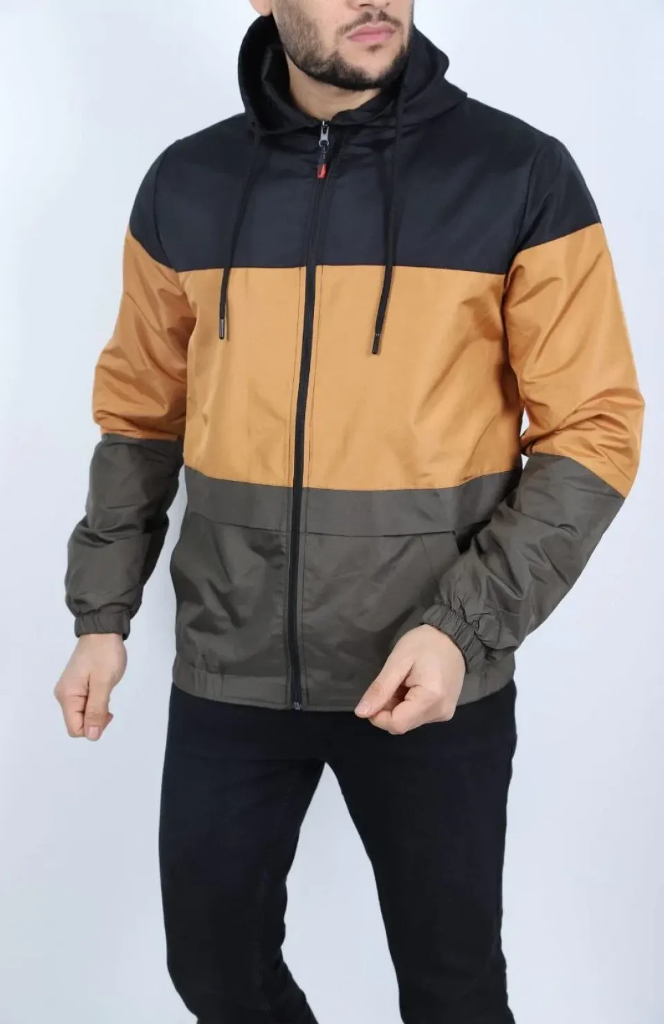 Unisex Kapüşonlu İçi Astarlı Yağmurluk - Siyah