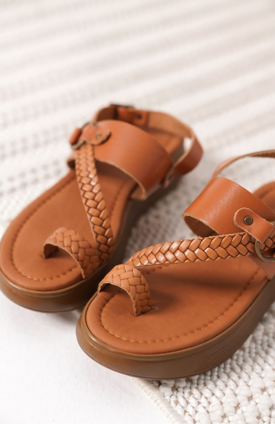 Taba Hakiki Deri Sandalet TR31MY64C Somersan Giyim | Kadın, Erkek ve Çocuk Moda