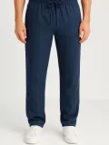 Erkek Keten Pantolon – Cepli, Beli Lastikli ve Bağcıklı, Nefes Alan Rahat Kalıp, Yazlık ve Baharlık Günlük Giyim, Şık & Konforlu Boru Paça Model - Lacivert