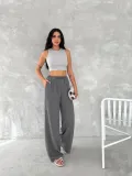 Ayrobin Oversize Kadın Pantalon - Füme