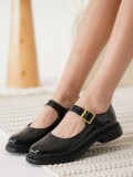 Siyah Rugan Toka Detaylı Mary Jane Ayakkabı TR09MS01A Somersan Giyim | Kadın, Erkek ve Çocuk Moda