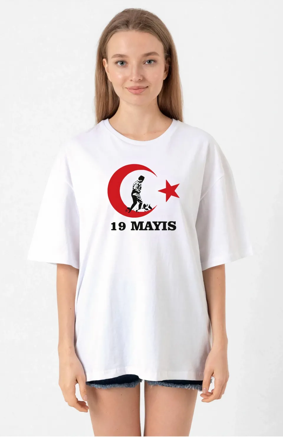 19 Mayıs 20/1 Baskılı T-shirt - Beyaz Somersan Giyim | Kadın, Erkek ve Çocuk Moda