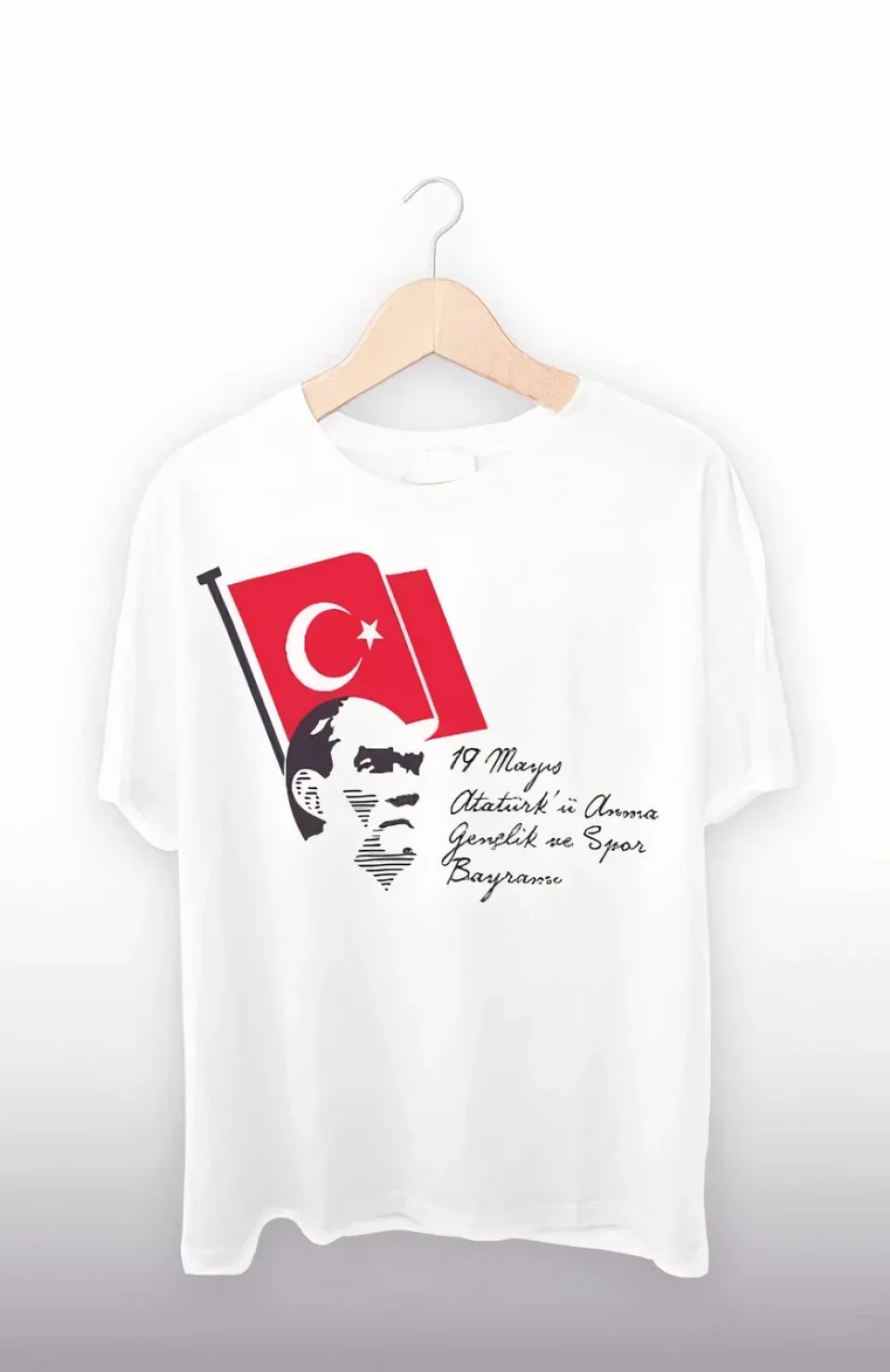 19 Mayıs 20/1 Baskılı T-shirt - Beyaz