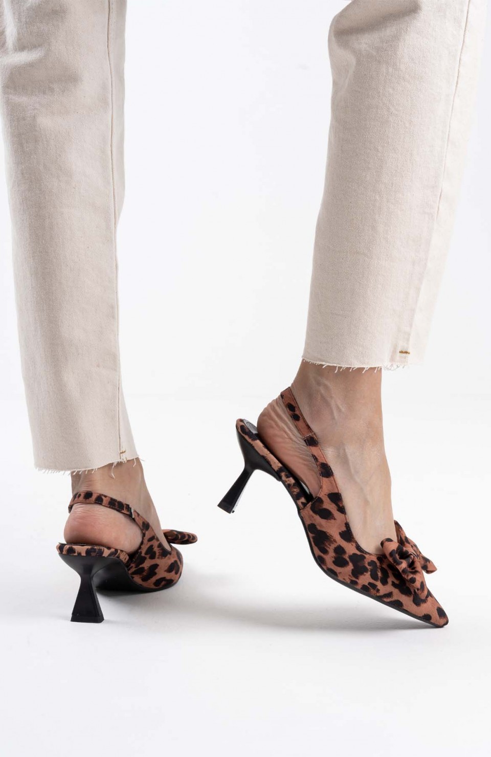 Koyu Leopar Kadın Topuklu Ayakkabı TR08MS40L Somersan Giyim | Kadın, Erkek ve Çocuk Moda