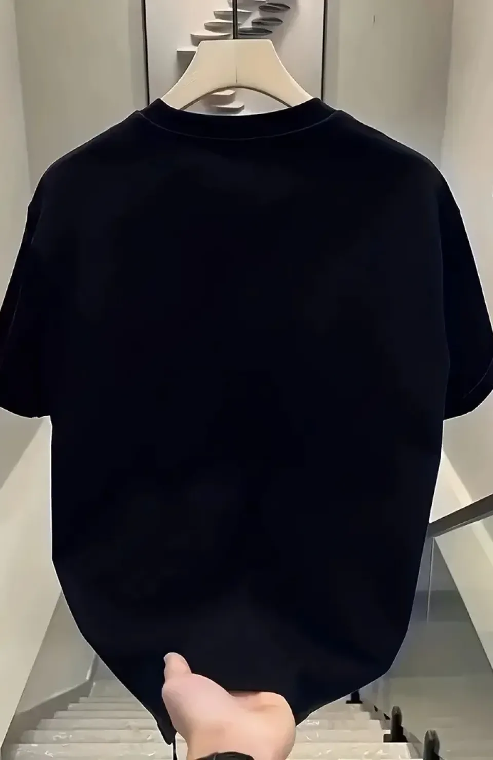 20/1 Penye Compack Day One Baskılı Oversize Bisiklet Yaka T-shirt - Siyah