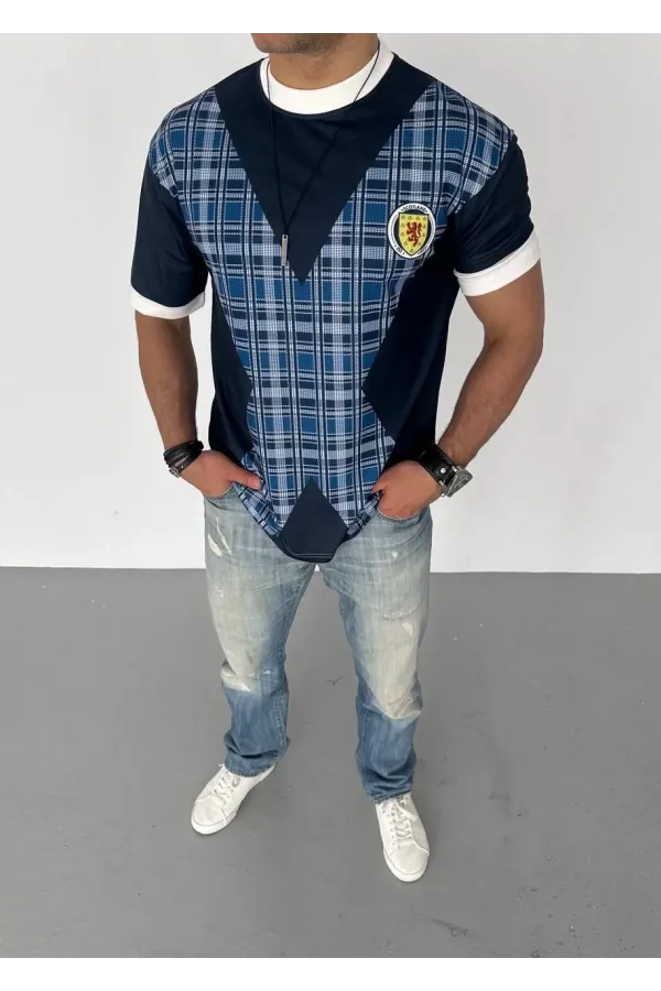 Unisex Bisiklet Yaka Baskılı Oversize T-Shirt - Siyah