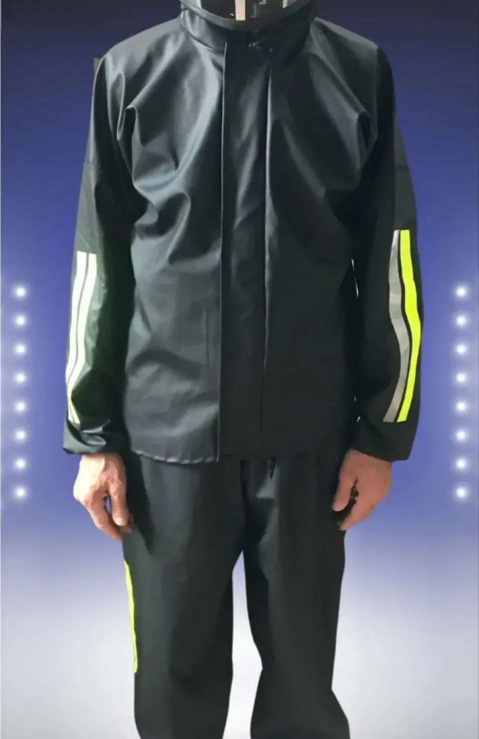 Motorcu Kurye Su Geçirmez Yağmurluk Takım - Siyah