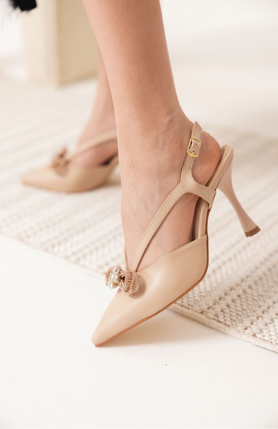 Kadın Nude Topuklu Ayakkabı TR08MS38B Somersan Giyim | Kadın, Erkek ve Çocuk Moda