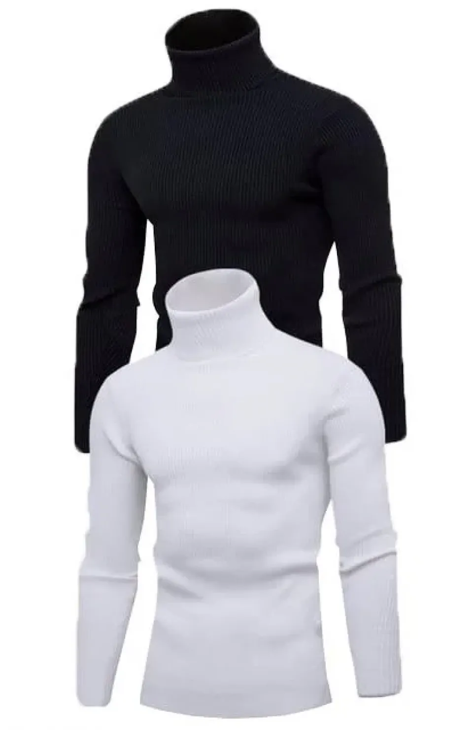 2 Adet Unisex Kaşkorse Boğazlı Full Likralı Fitilli Body Kazak Somersan Giyim | Kadın, Erkek ve Çocuk Moda