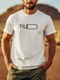20/1 Penye Compack Sarj %1 Baskılı Oversize Bisiklet Yaka Kısa Kol Yazlık T-shirt - Beyaz