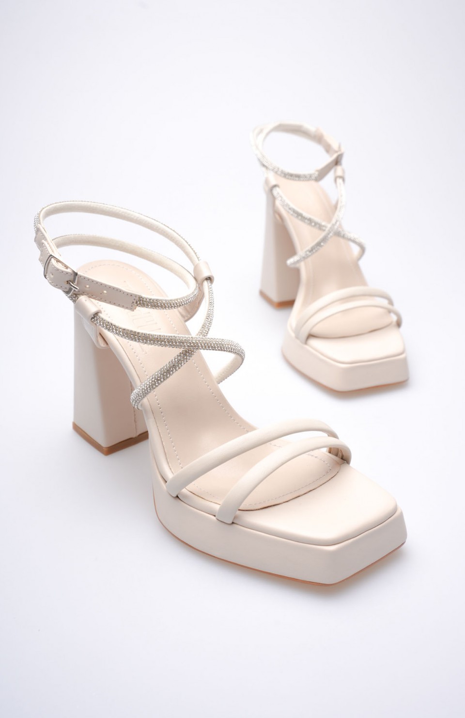 Kadın Bej Topuklu Sandalet TR12MY02C Somersan Giyim | Kadın, Erkek ve Çocuk Moda