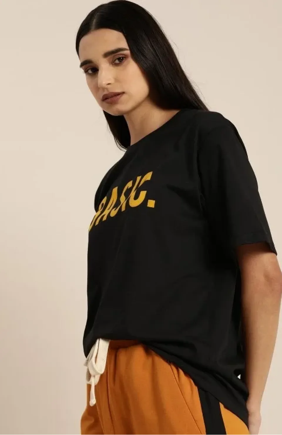 Baskılı Kadın T-shirt - Siyah