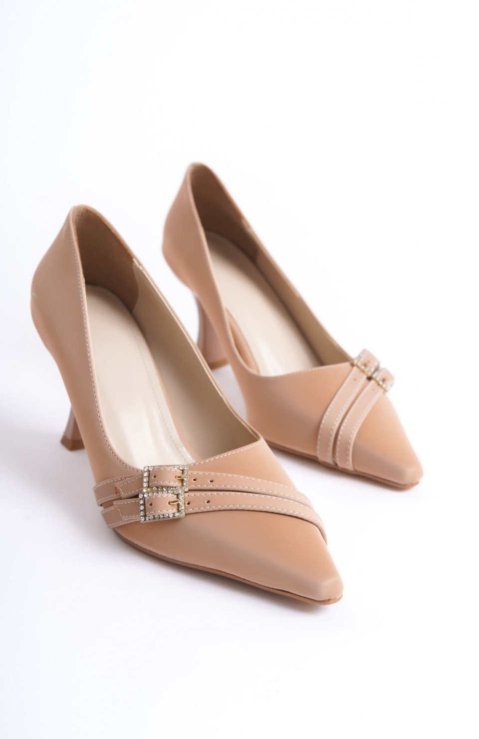 Kadın Nude Saten Topuklu Ayakkabı TR08MS25D Somersan Giyim | Kadın, Erkek ve Çocuk Moda