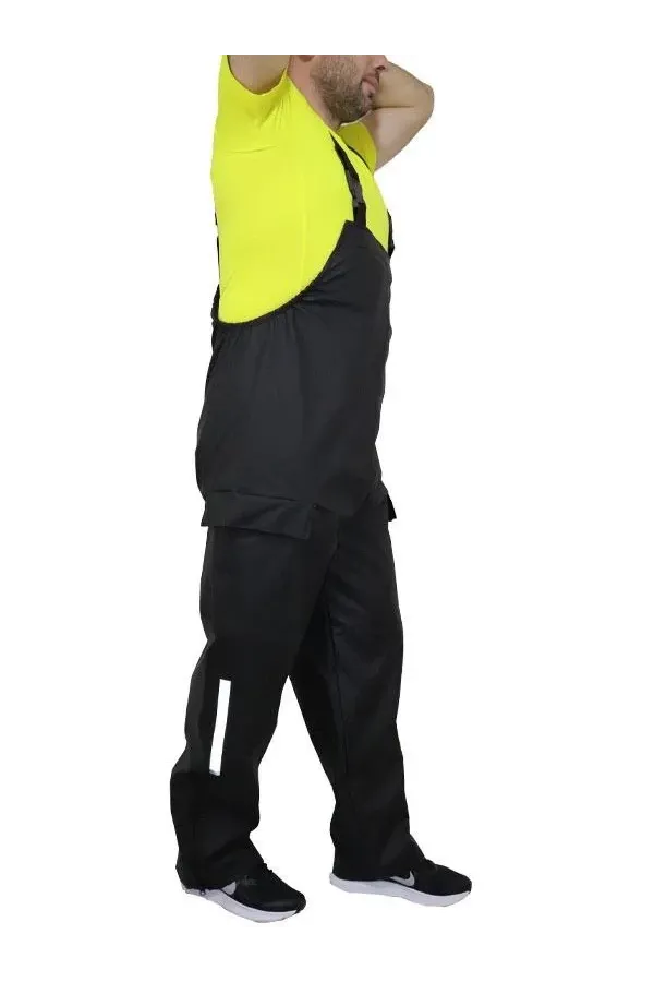 Yağmurluk Takım (Bahçıvan Tipi Askılı Pantolon ve Mont) - Siyah