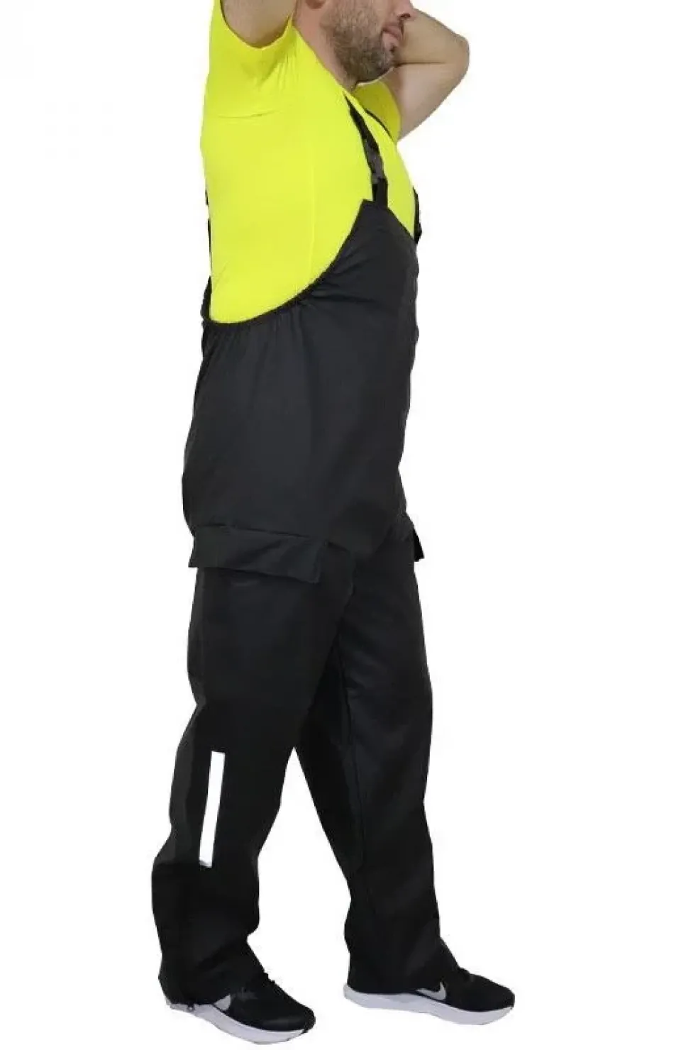 Yağmurluk Takım (Bahçıvan Tipi Askılı Pantolon ve Mont) - Siyah