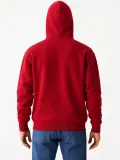 Samuray Ninja Çift Kapşonlu ZIP Fermuarlı Kanguru Çepli Tam Fermuarlı Hoodie Swetshirt - Kırmızı