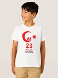23 Nisan Çocuk Bayramı Baskılı Özel T-shirt - Beyaz Somersan Giyim | Kadın, Erkek ve Çocuk Moda