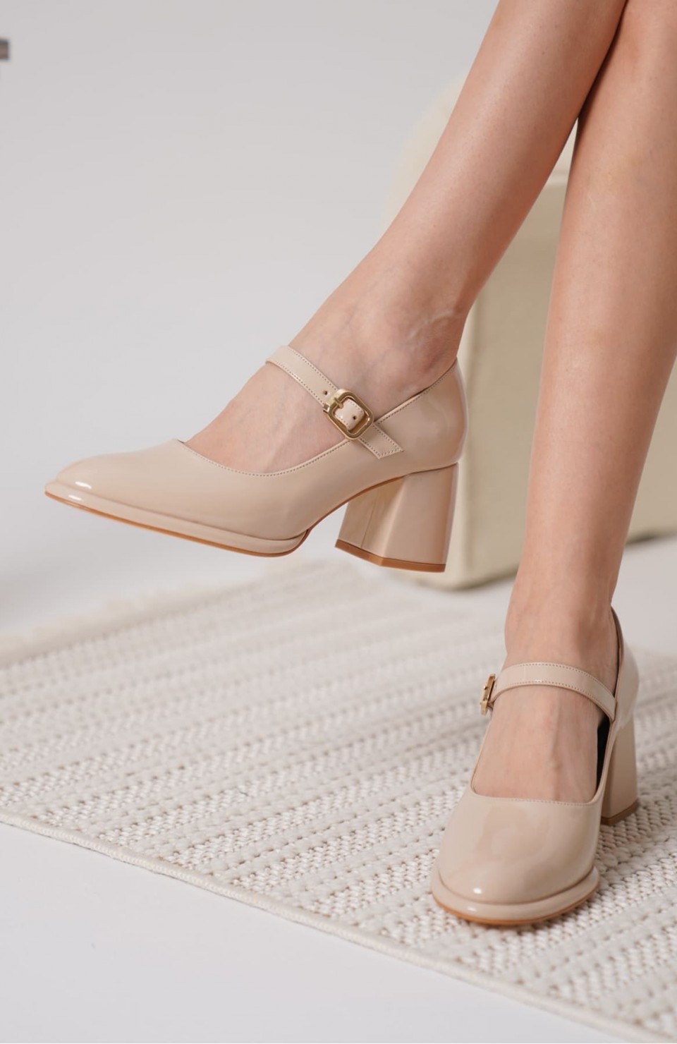 Nude Rugan Kadın Topuklu Ayakkabı TR18MS08B Somersan Giyim | Kadın, Erkek ve Çocuk Moda