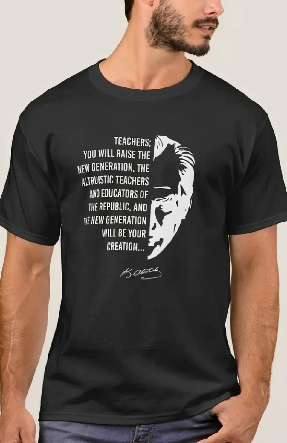 24 Kasım Öğretmenler Günü Baskılı T-shirt - Siyah Somersan Giyim | Kadın, Erkek ve Çocuk Moda