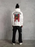 Erkek SCHOOL BOY Baskılı Kapüşonlu Sweat - Beyaz
