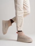 Kadın Bej Kışlık İçi Kürklü Kalın Taban Bot TR04MK04B Somersan Giyim | Kadın, Erkek ve Çocuk Moda