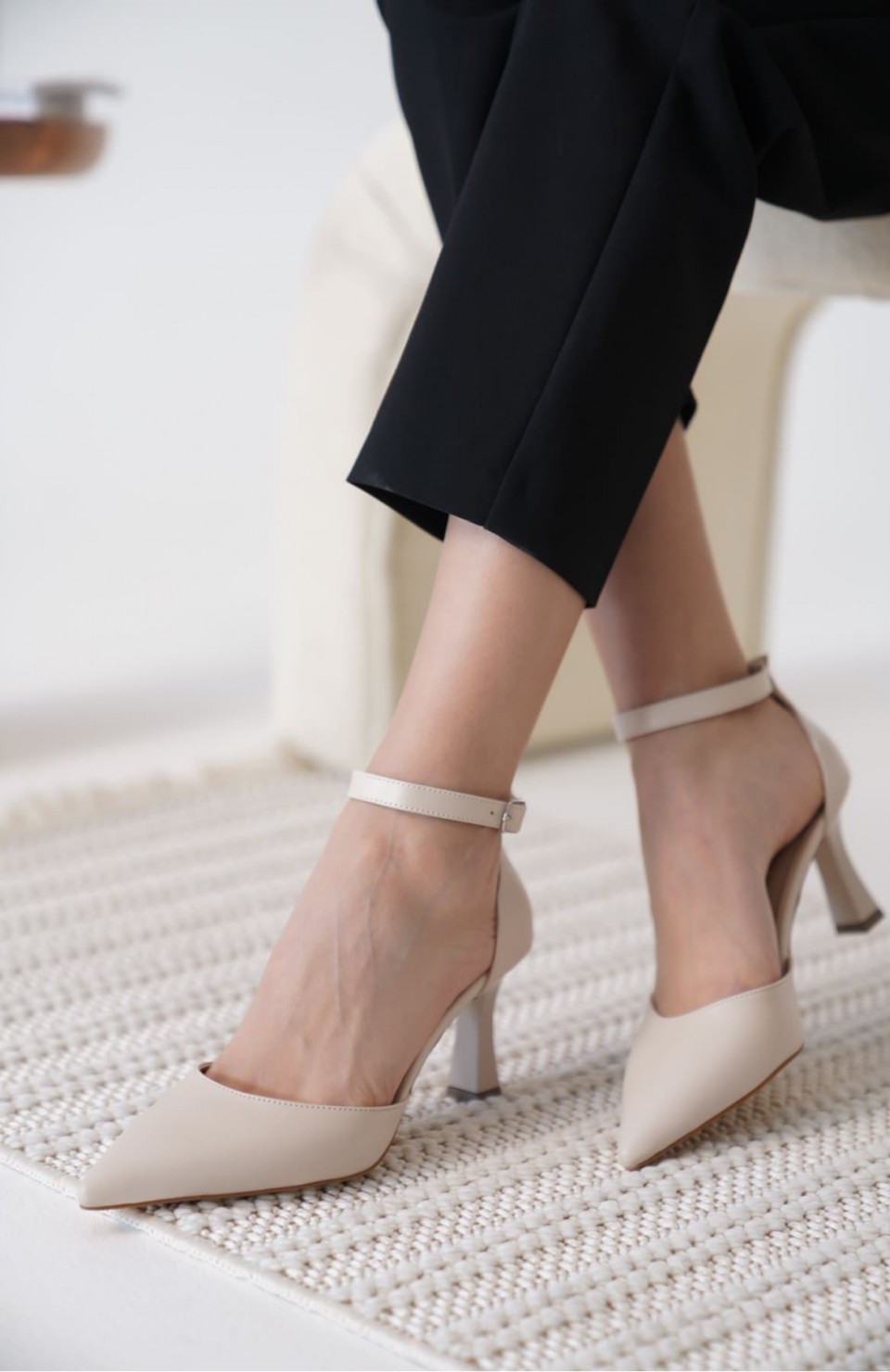 Kadın Bej Topuklu Ayakkabı TR12MS01C Somersan Giyim | Kadın, Erkek ve Çocuk Moda