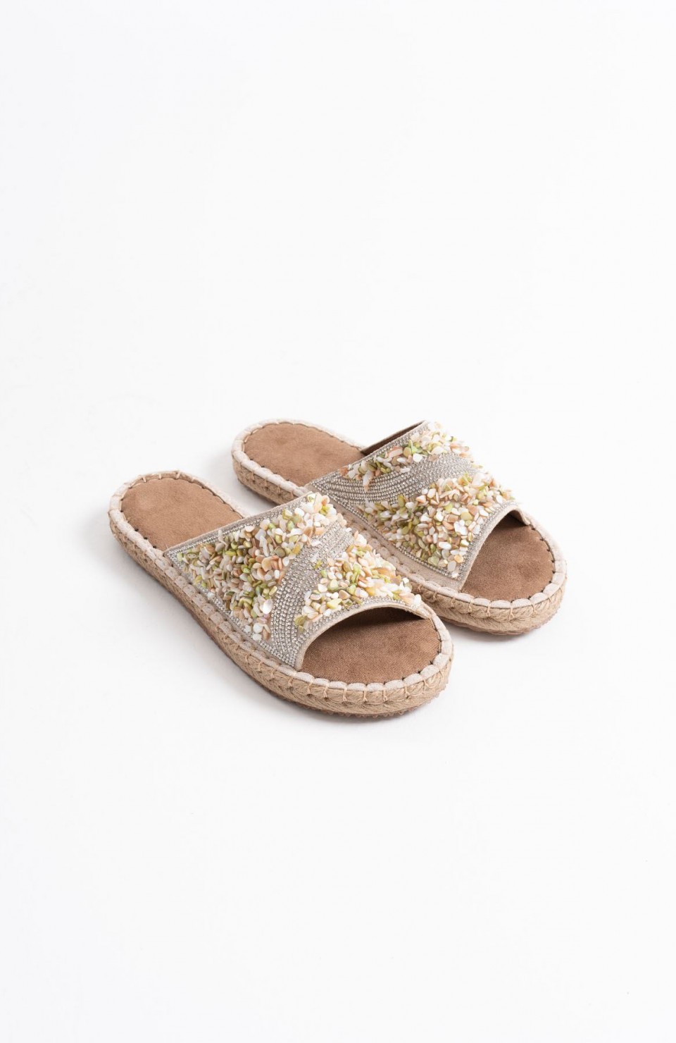 Kadın Bej Taş İşlemeli Terlik TR35MY08B Somersan Giyim | Kadın, Erkek ve Çocuk Moda