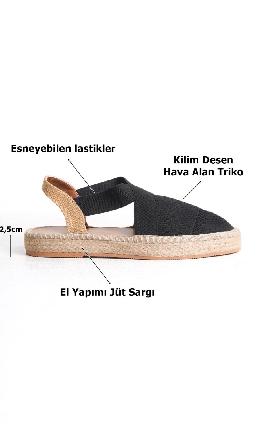 Kadın Siyah Espadril Ayakkabı TR19MY01A Somersan Giyim | Kadın, Erkek ve Çocuk Moda