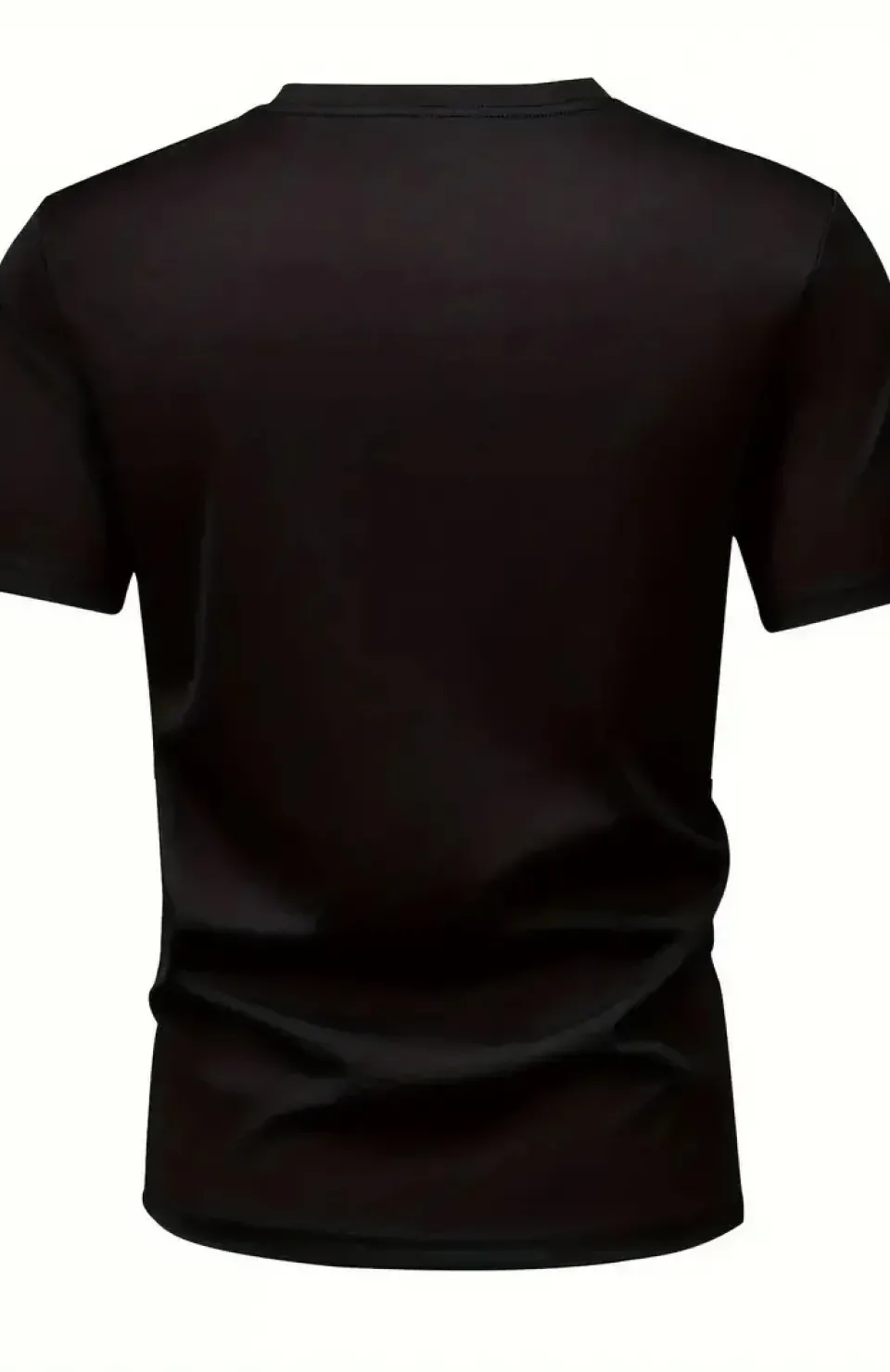 20/1 Penye Compack Baskılı Oversize Bisiklet Yaka Kısa Kol T-shirt - Siyah