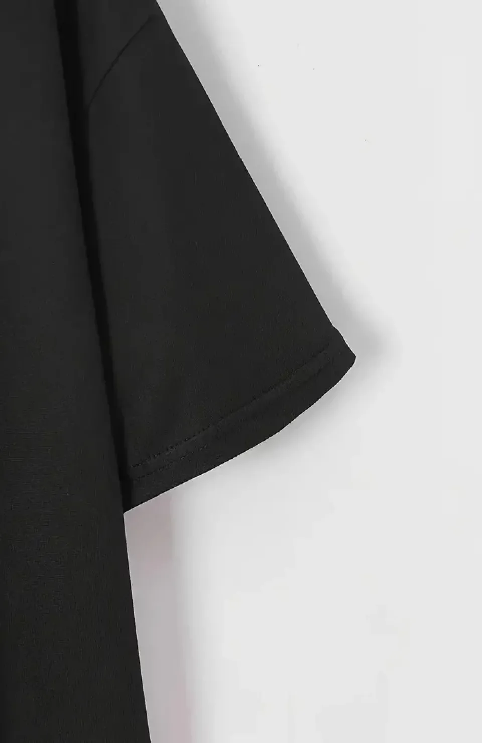 20/1 Penye Compack Baskılı Oversize Bisiklet Yaka m Kısa Kol Yazlık T-shirt - Siyah