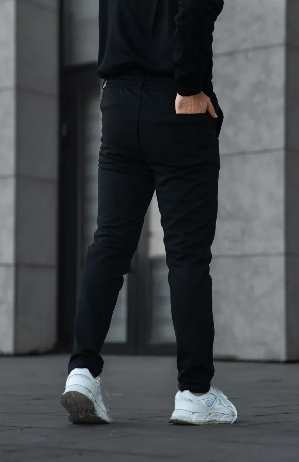 Erkek Diagonel Mikro dokulu Cepli Pantolon - Siyah