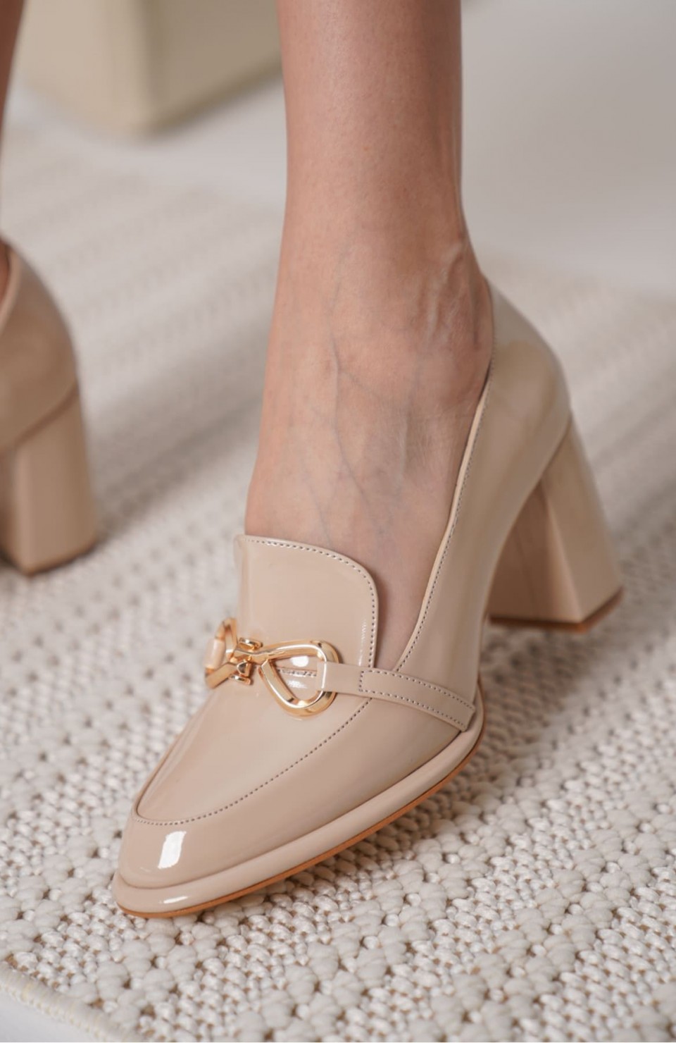 Nude Rugan Kadın Topuklu Ayakkabı TR18MS10B Somersan Giyim | Kadın, Erkek ve Çocuk Moda