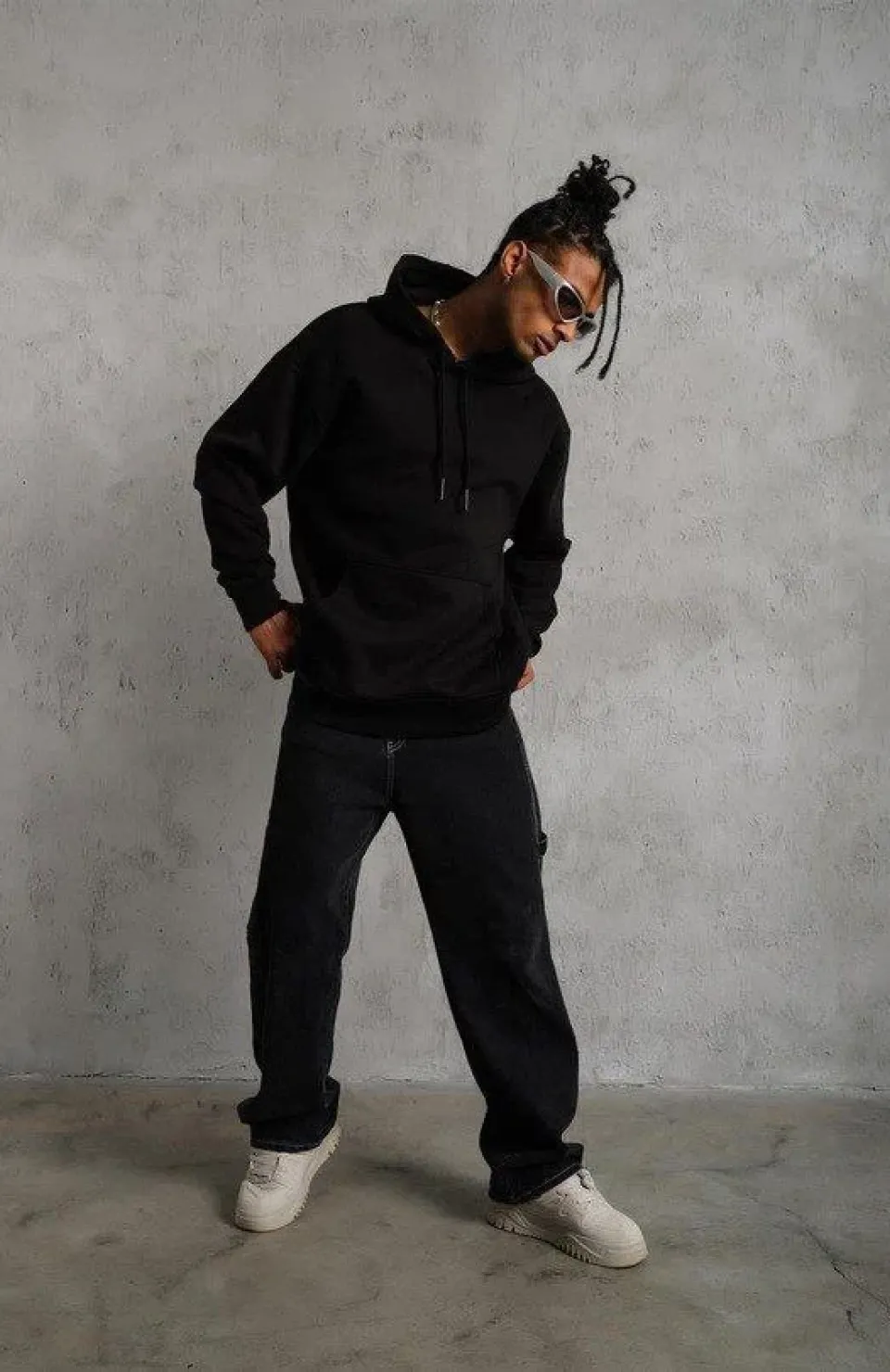 3 İplik Kapşonlu Sweatshirt hoodie - Siyah Somersan Giyim | Kadın, Erkek ve Çocuk Moda